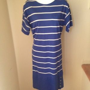 Blue & White striped dress